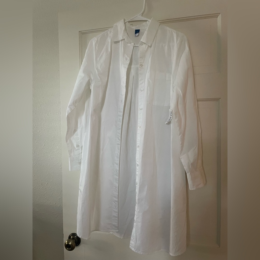 Old Navy Crisp White Shirt Dress